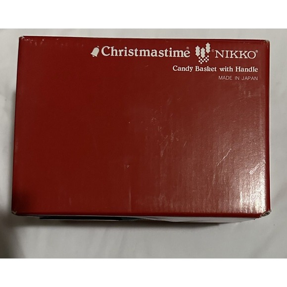 Great Vintage Nikko Christmastime Christmas Tree Candy Basket - Picture 4 of 8